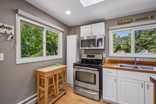 The windows on this home also bring in natural light.
