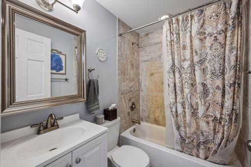 A full bath to serve all those who gather.