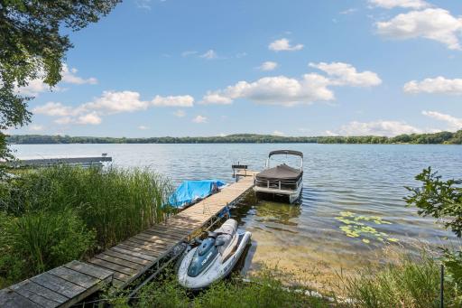 Once you head down to the dock - it's pure heaven. It's a recreational lake with a lake depth of 42ft. The lake acres are approximately 458 acres. The lake depth is 42ft and 50ft of waterfront frontage.