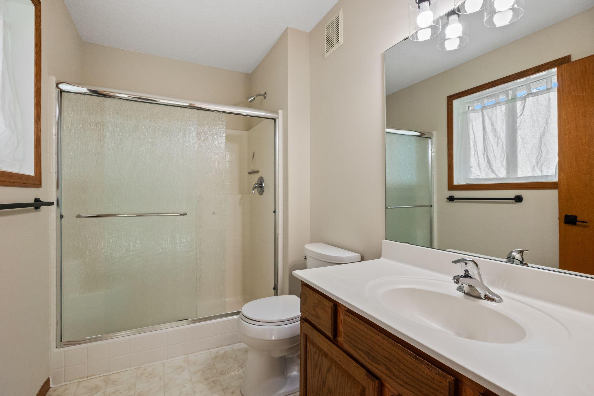 Private, primary 3/4 bath.