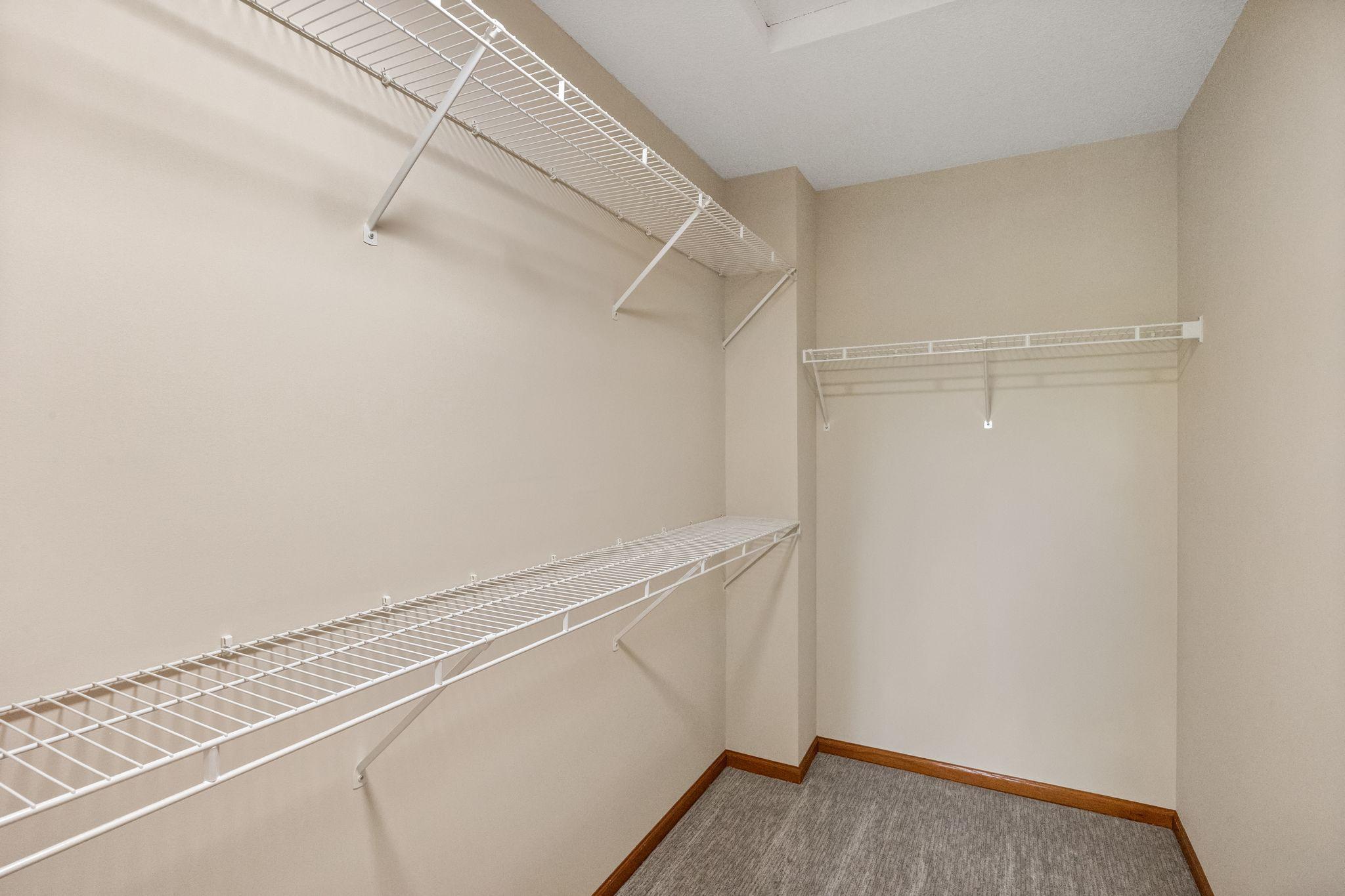 Ample storage in your walk-in closet!