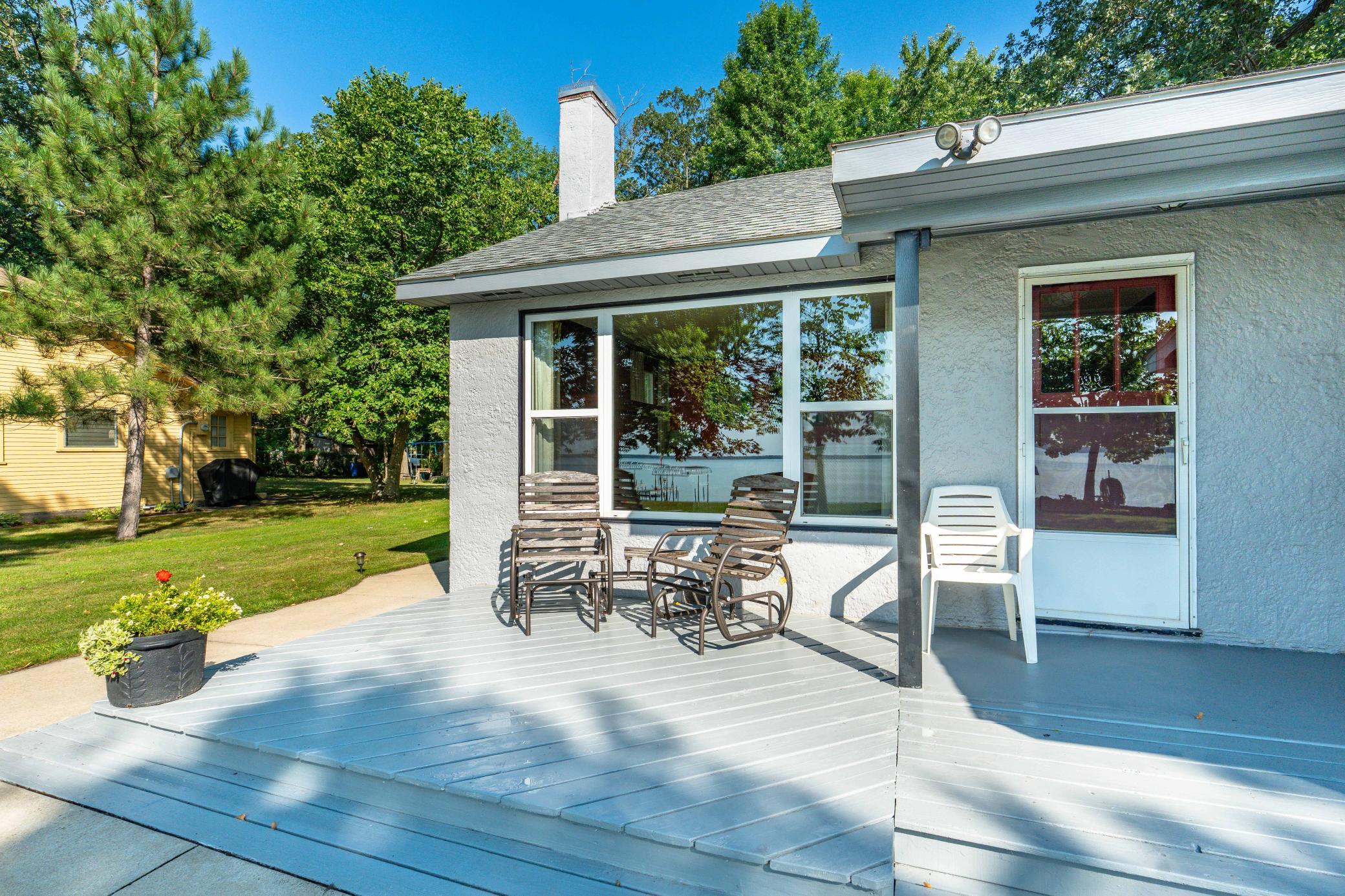 Lakeside deck