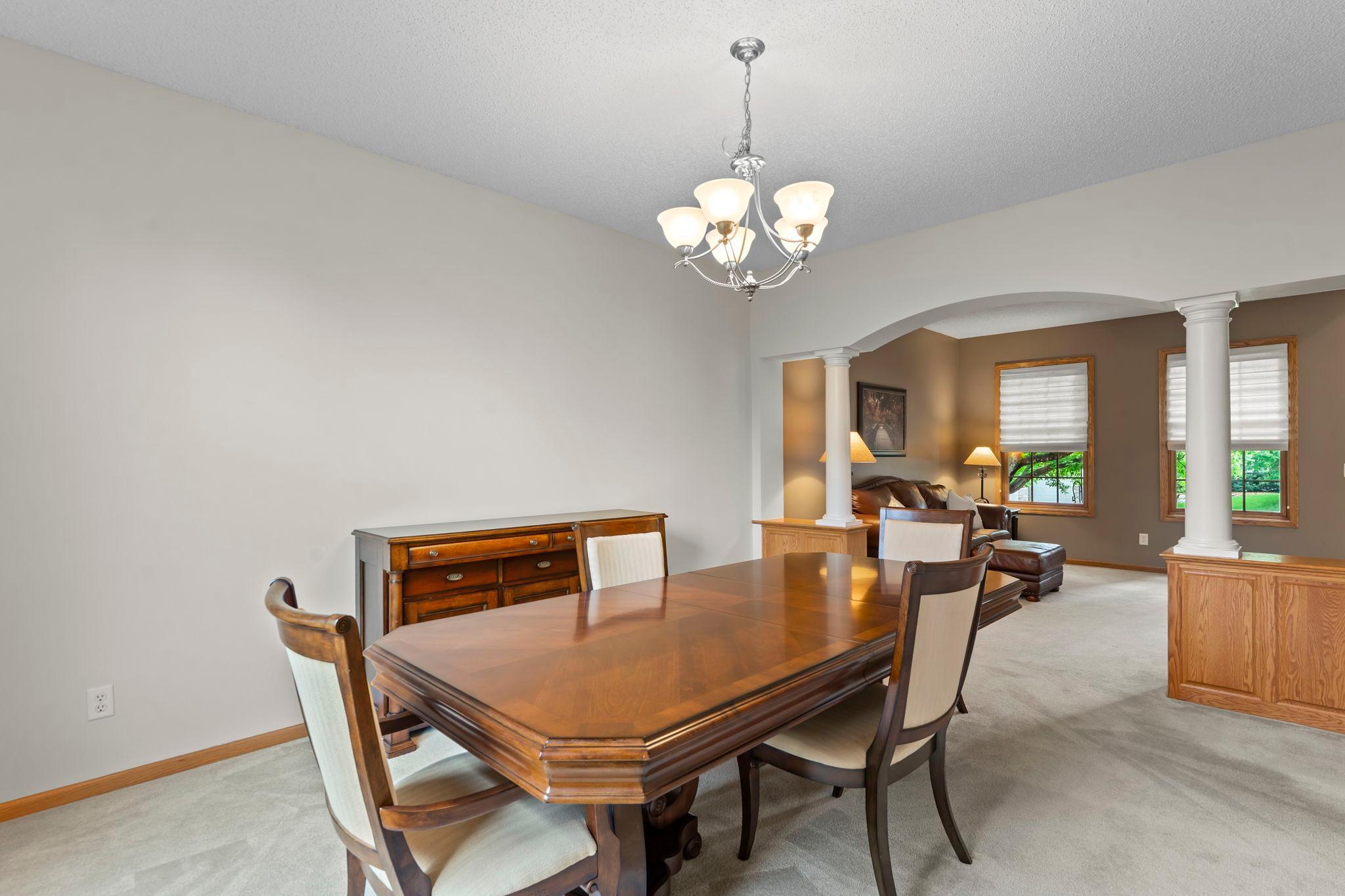 Formal dining room offers plenty of space for hosting family and friends