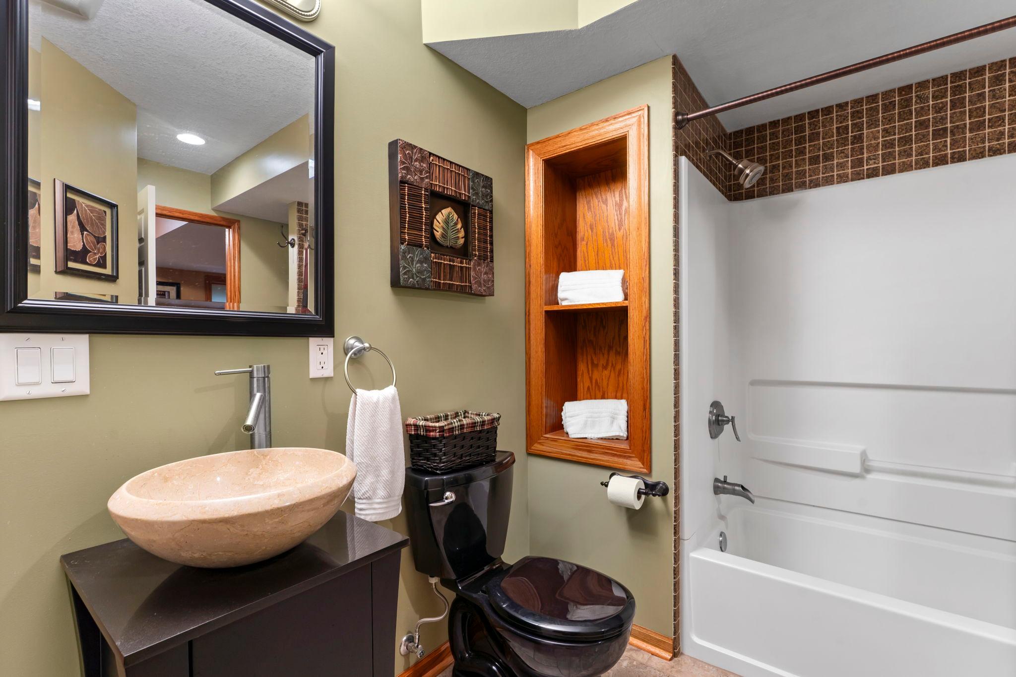 Lower level full bathroom