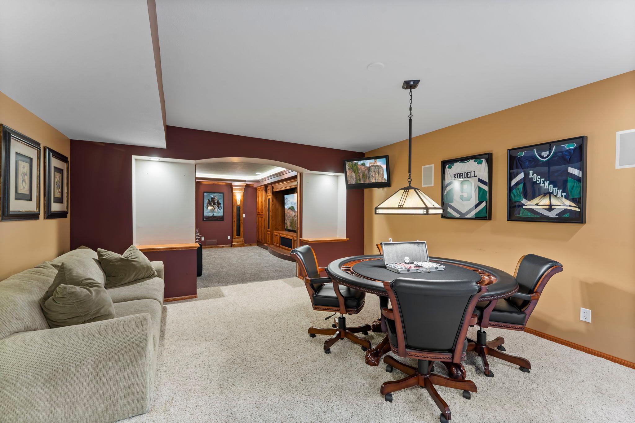 Lower level rec/billiards room