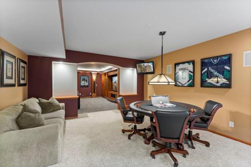 Lower level rec/billiards room