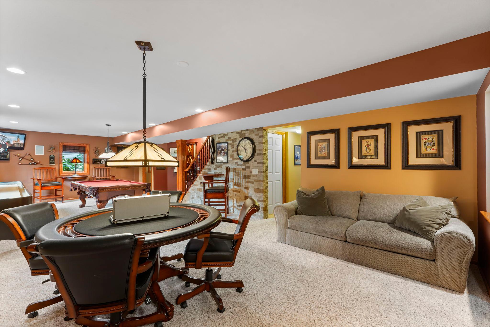 Lower level rec room