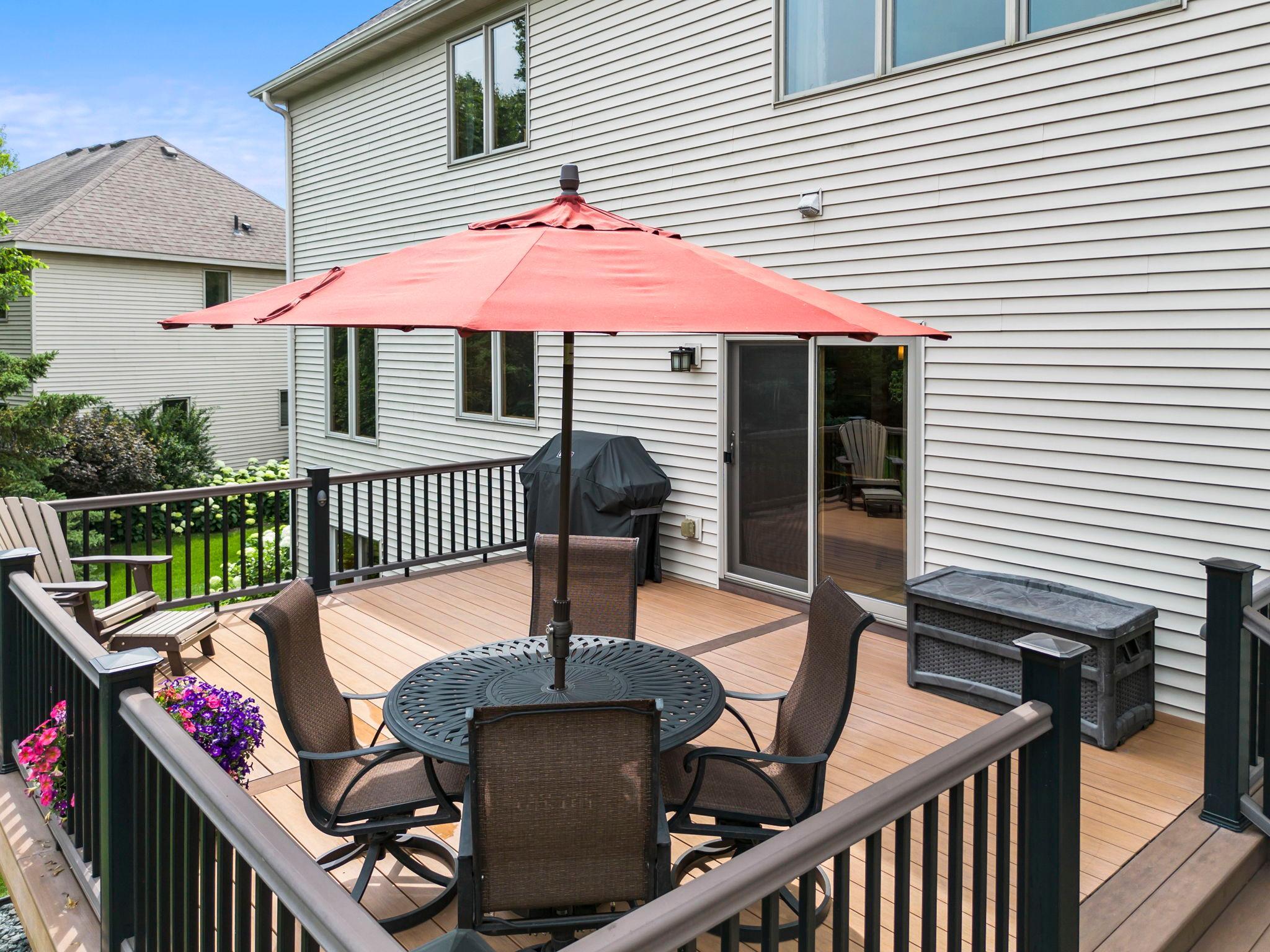 Outdoors enjoy the summer on the spacious deck