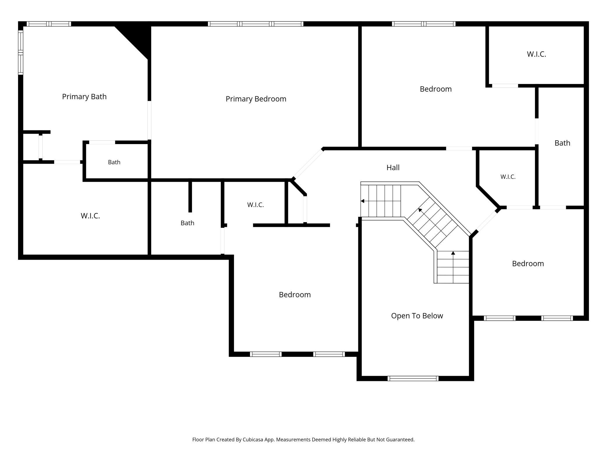 Upper level floorplan