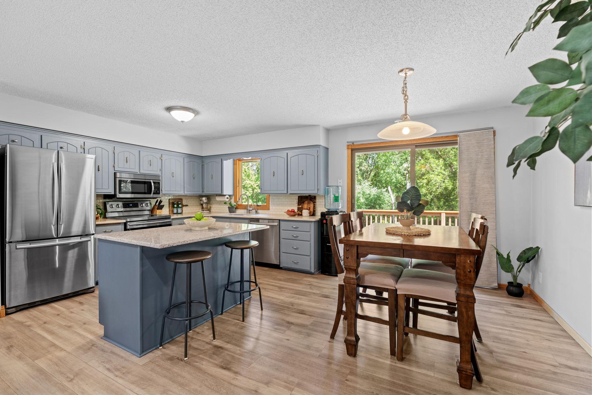 NEW center island with granite countertop!