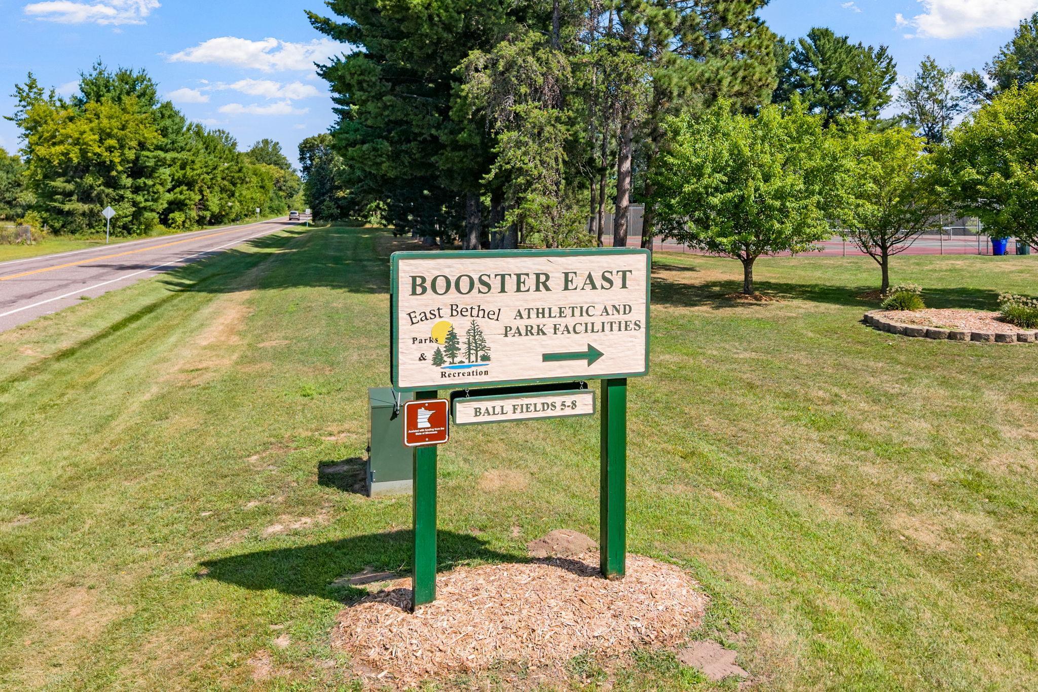 Short distance to Booster Park East & West!