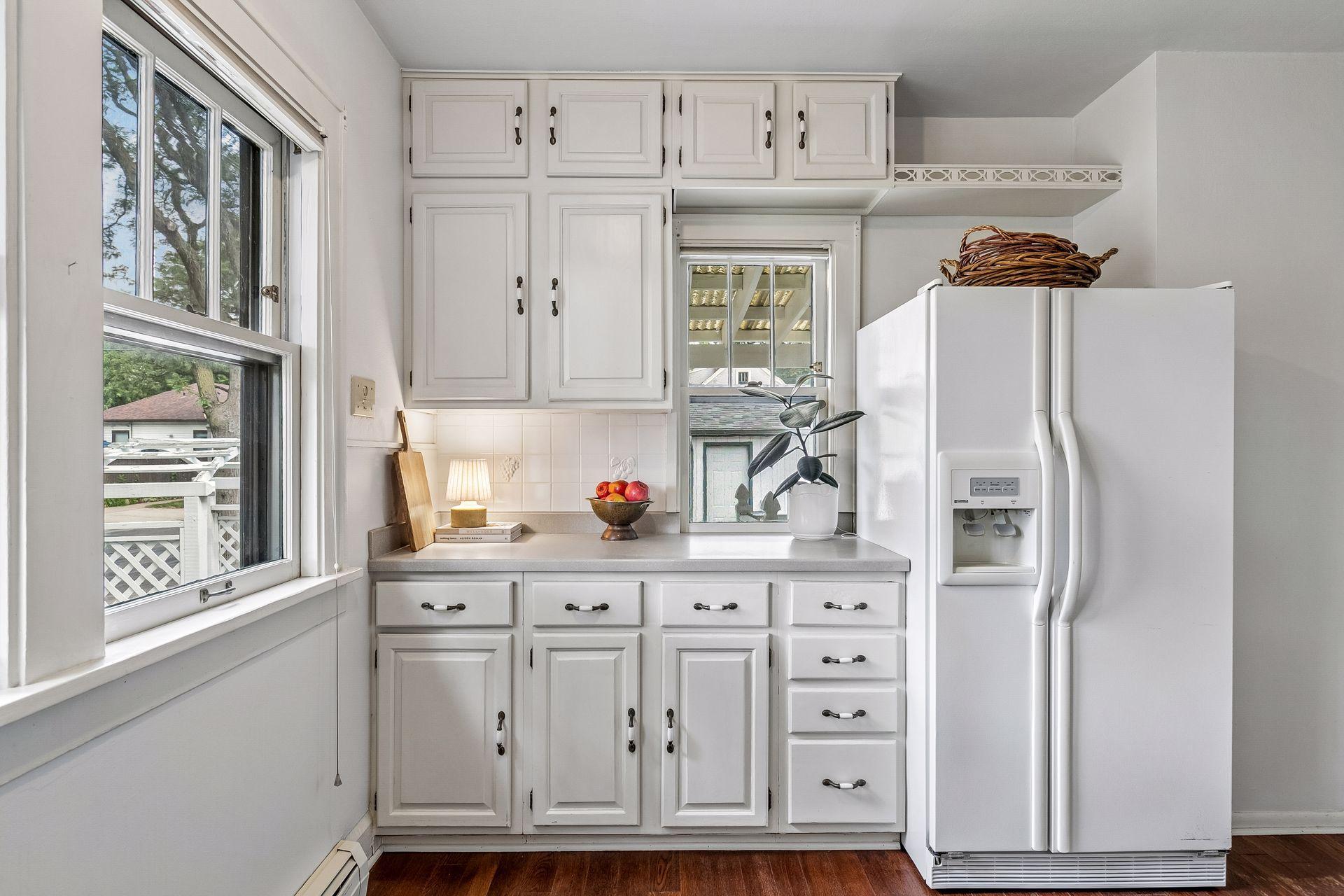 Generous cabinets maximize kitchen storage
