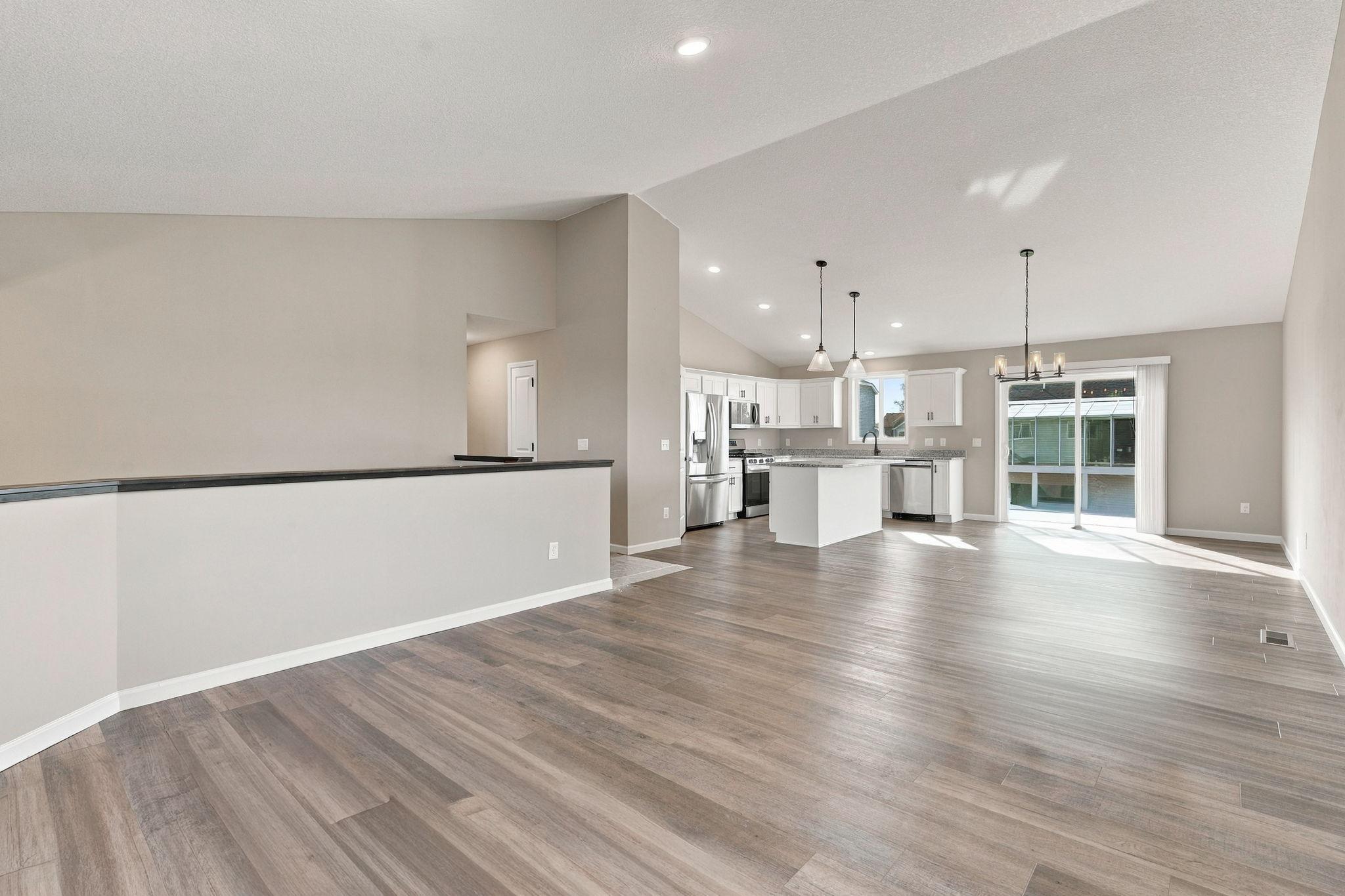 Upper floor features vaulted ceilings and huge open floorpan!