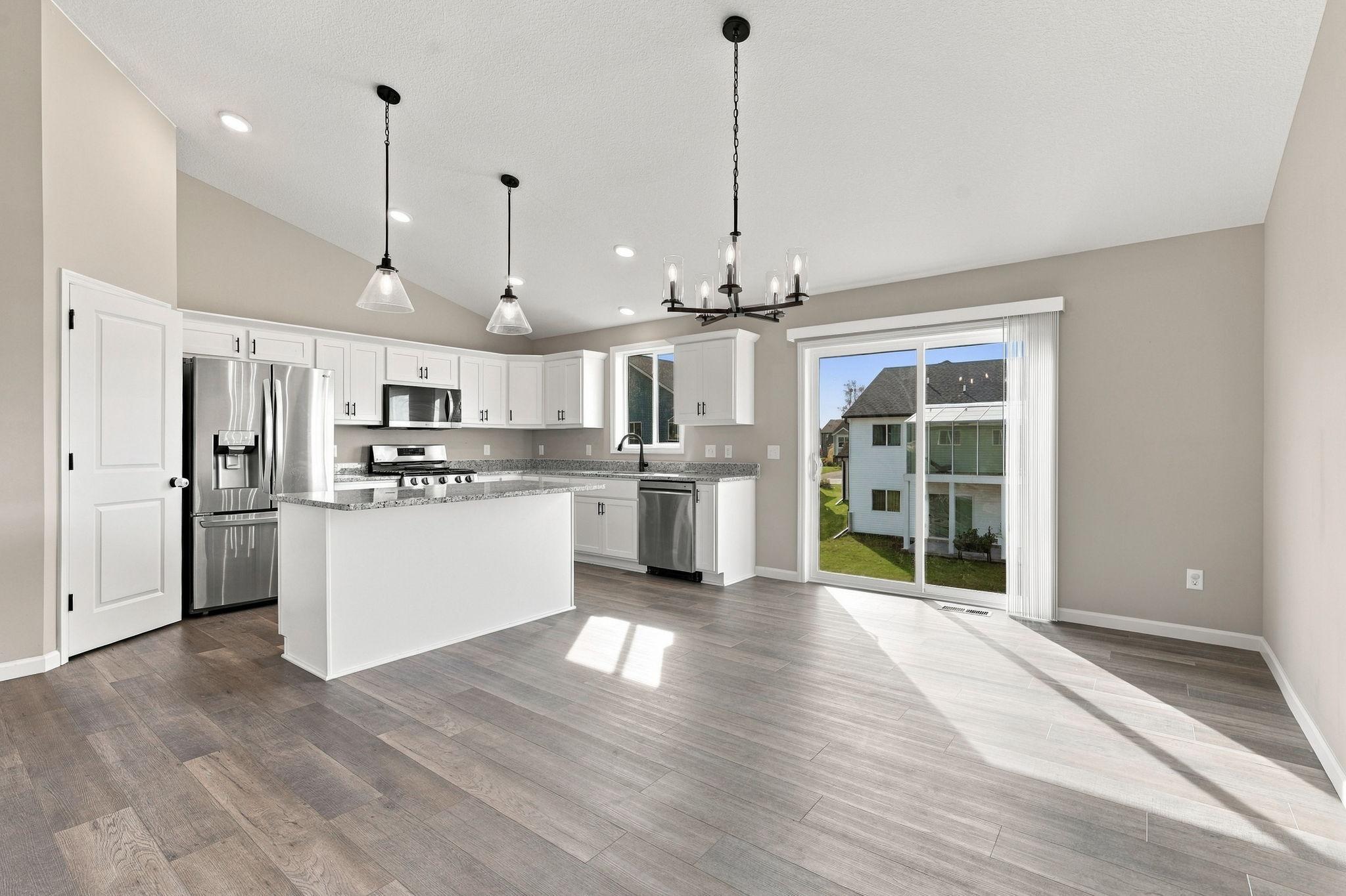 Tasteful fixtures and great light on main floor