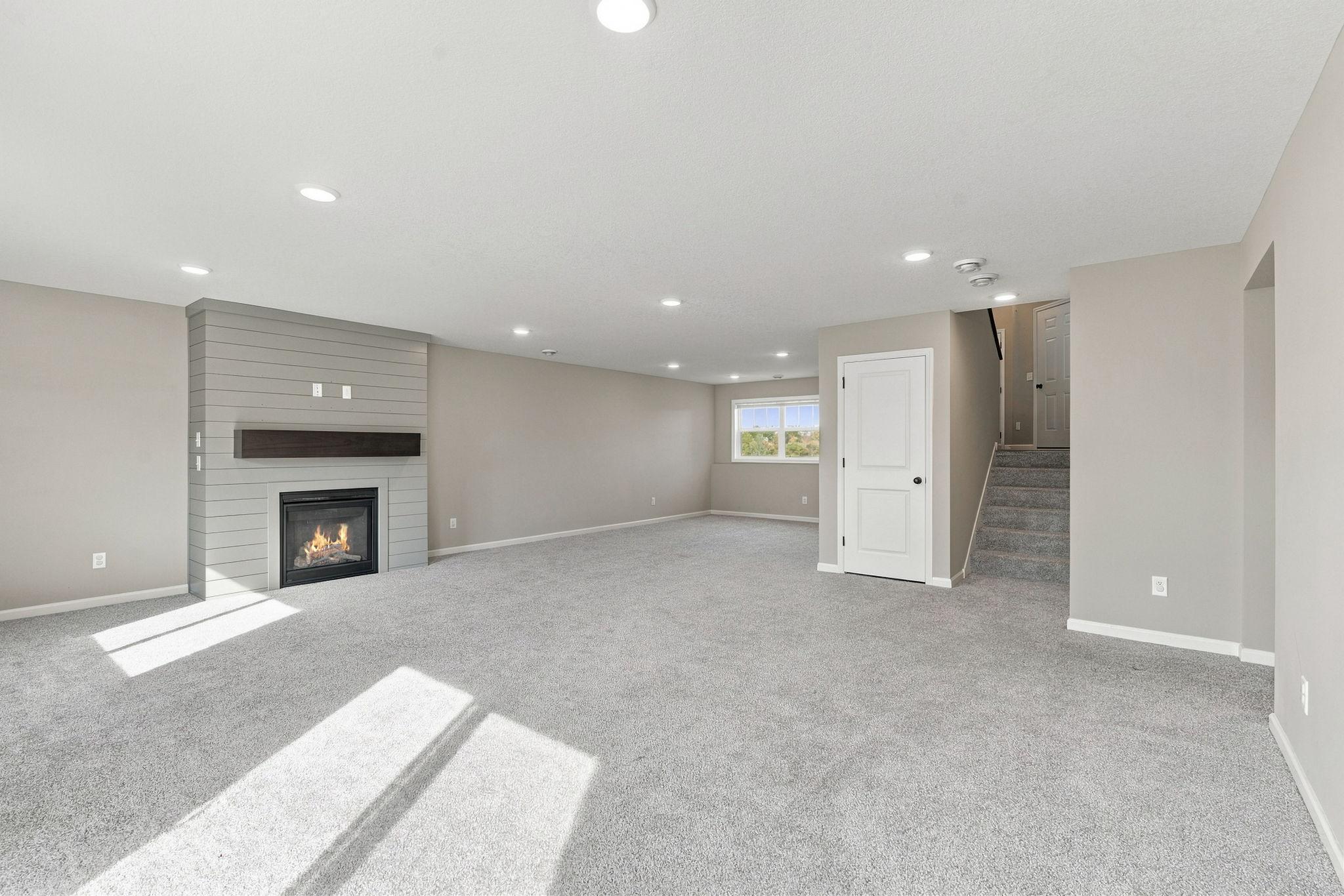Lower level features huge family room