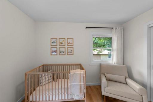 Bright and spacious bedroom with room to play and grow.