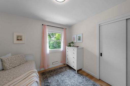Versatile kids’ bedroom with plenty of space for sleep and study.