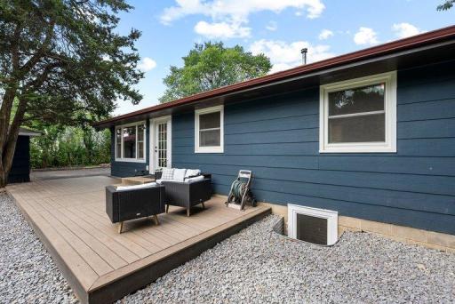 Fresh professional landscaping and updated exterior details complement the home's extensive 2025 remodel.