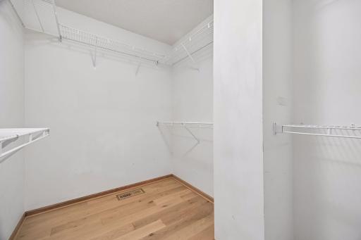 The primary walk-in closet.