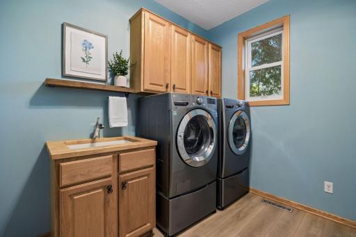The laundry room area is just off the garage.