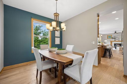 The formal dining room - stunning and spacious for large gatherings.