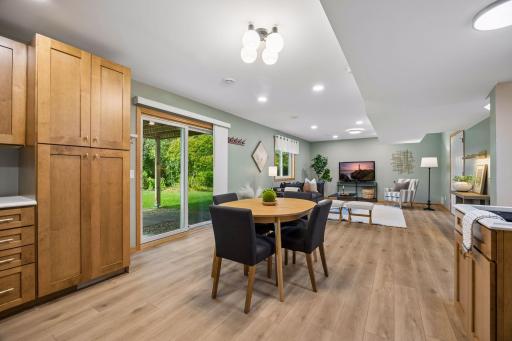 There is also an open concept in the lower level.