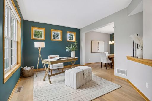 The office area could also be your formal living room.
