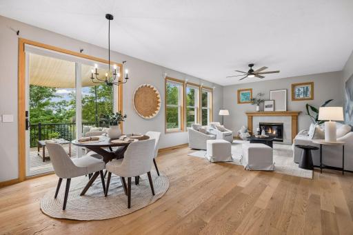 Beautiful hardwood flooring shows off the main floor.