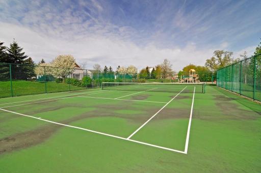 Association maintained tennis courts.