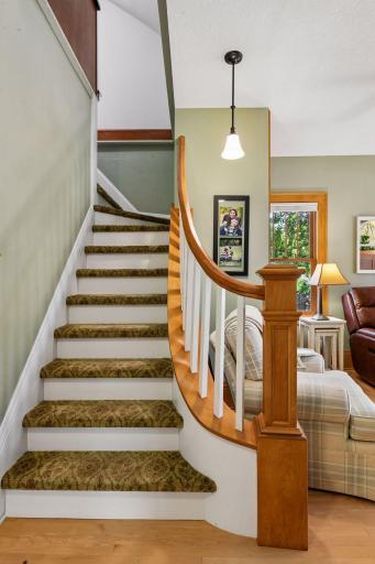 Beautiful staircase leading to the second floor