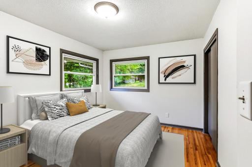 Primary Bedroom with en suite bathroom [image digitally staged]