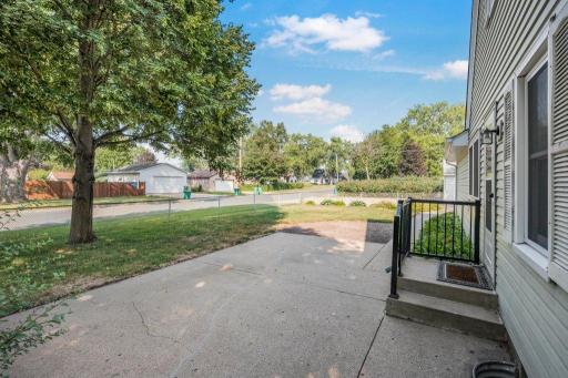 Large private patio area