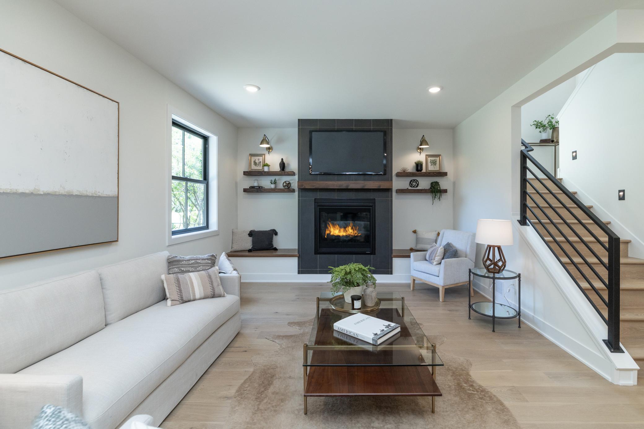 Recessed lights and built in low voltage speakers