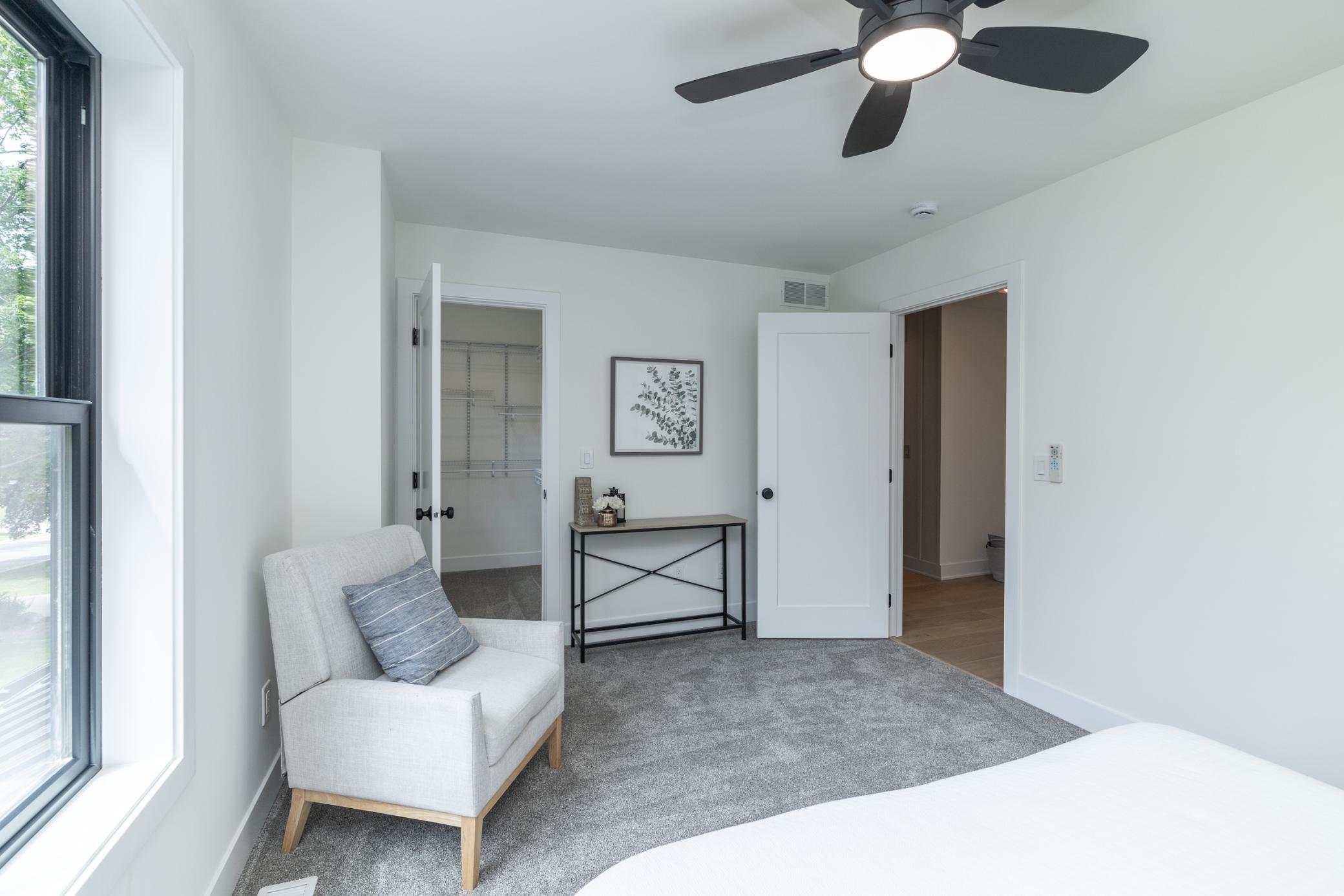 Upper level bedroom with walk-in closet