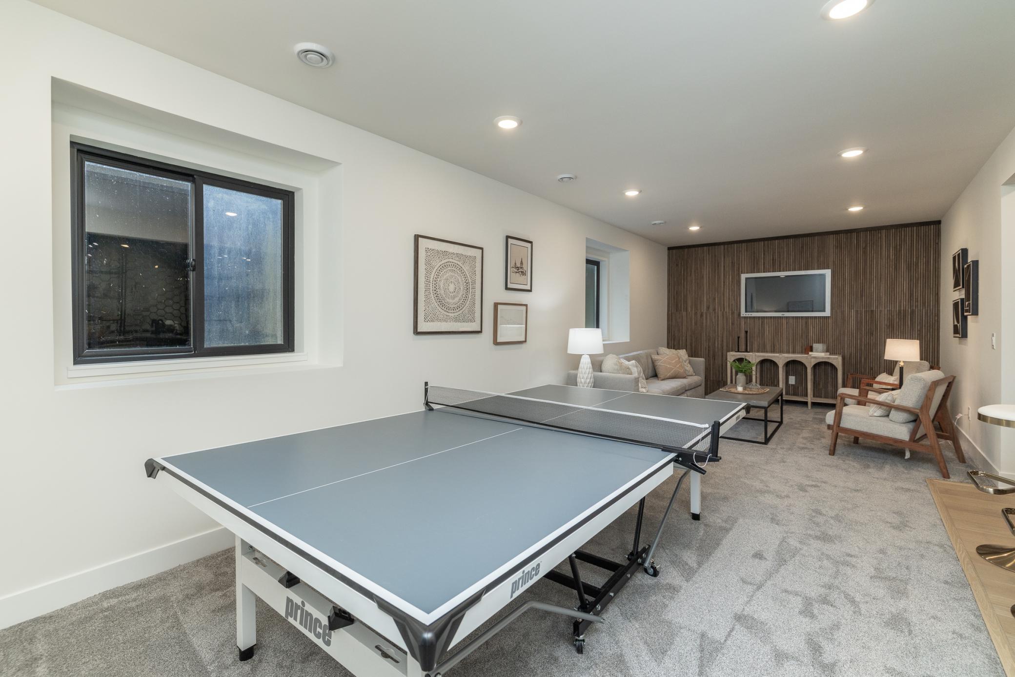 Lower level family room/game area