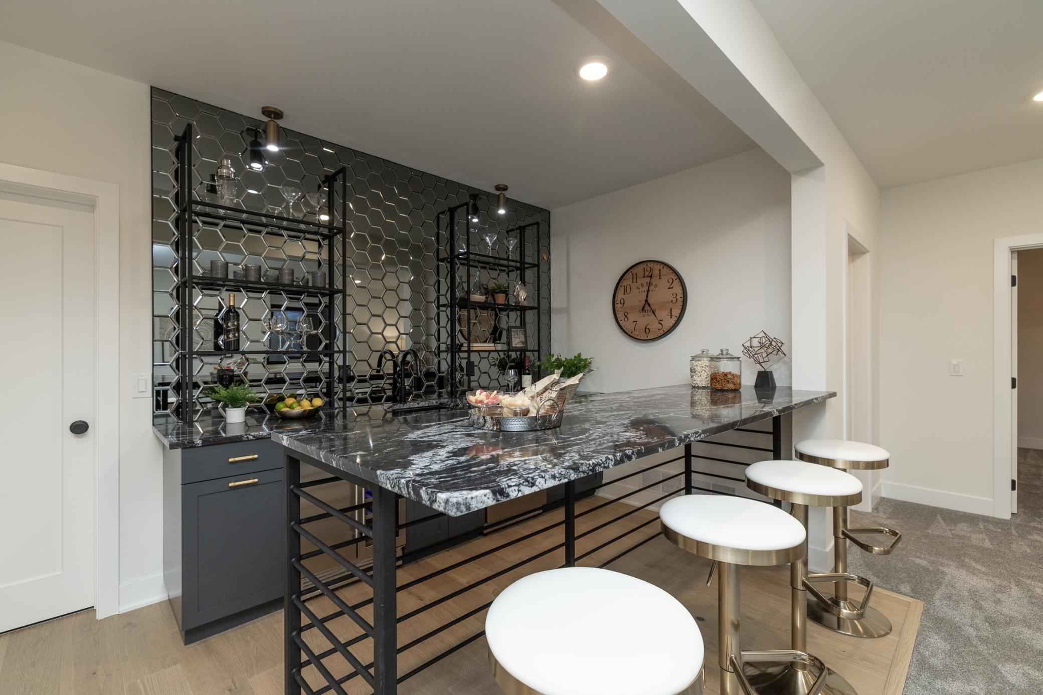 Stunning lower level wet bar