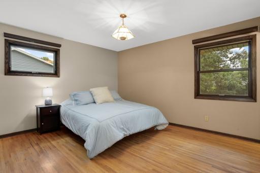 A convenient one-level layout places all three bedrooms and both bathrooms on the main floor.
