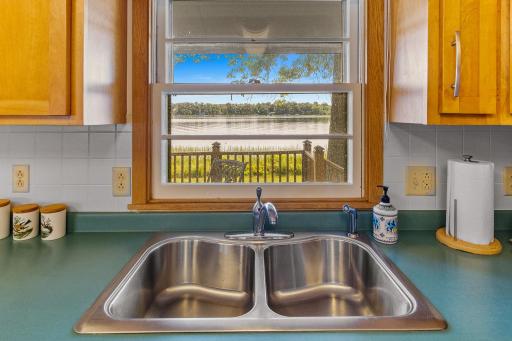 Kitchen window view.
