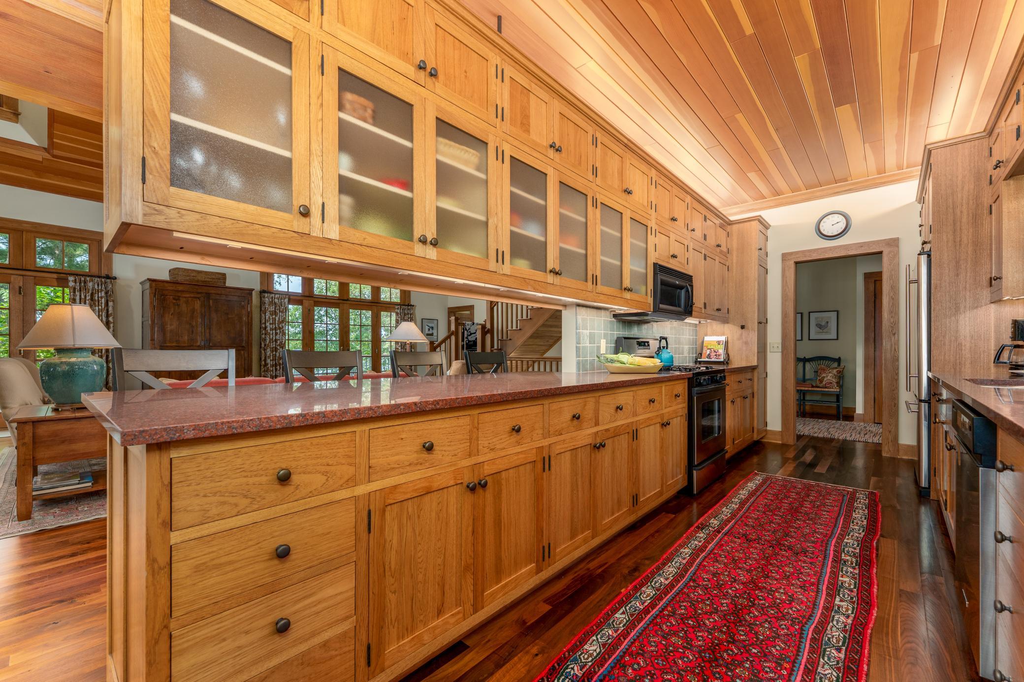 Abundance of custom hickory cabinets in the gourmet kitchen!