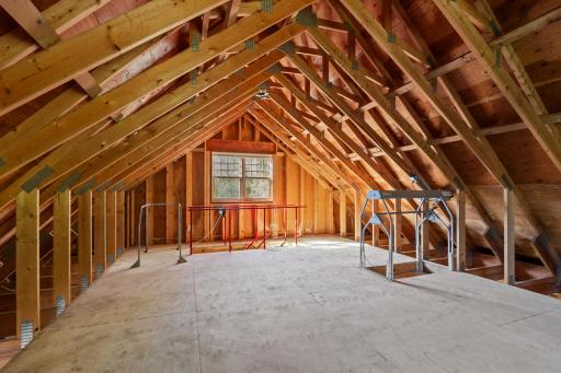 Detached Garage- Loft Area with lift and stairs