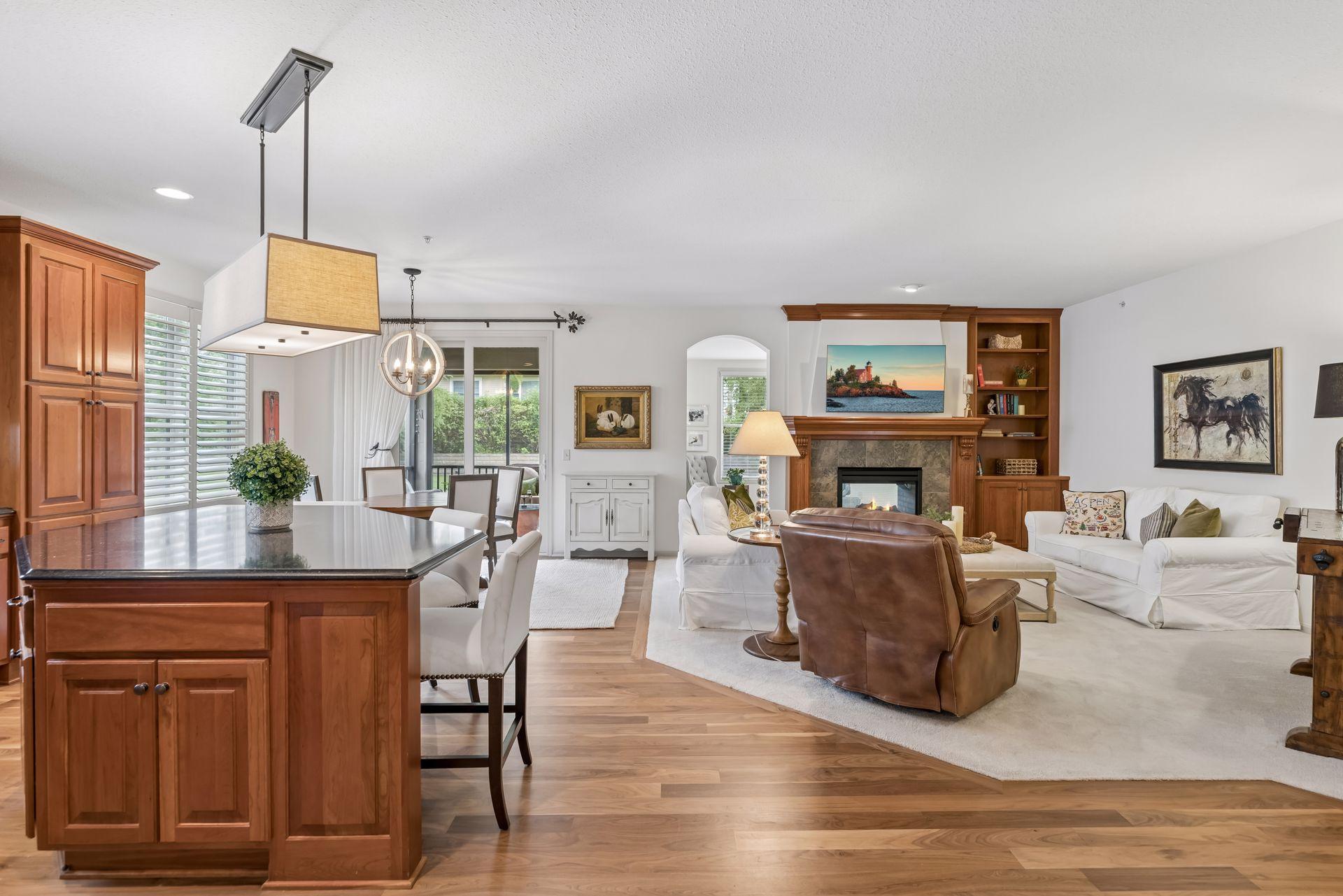 Great room style living offers effortless flow throughout the main level.