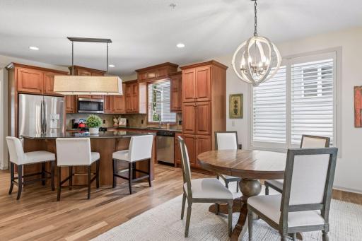 Lovely informal dining room is the perfect spot for a family meal!