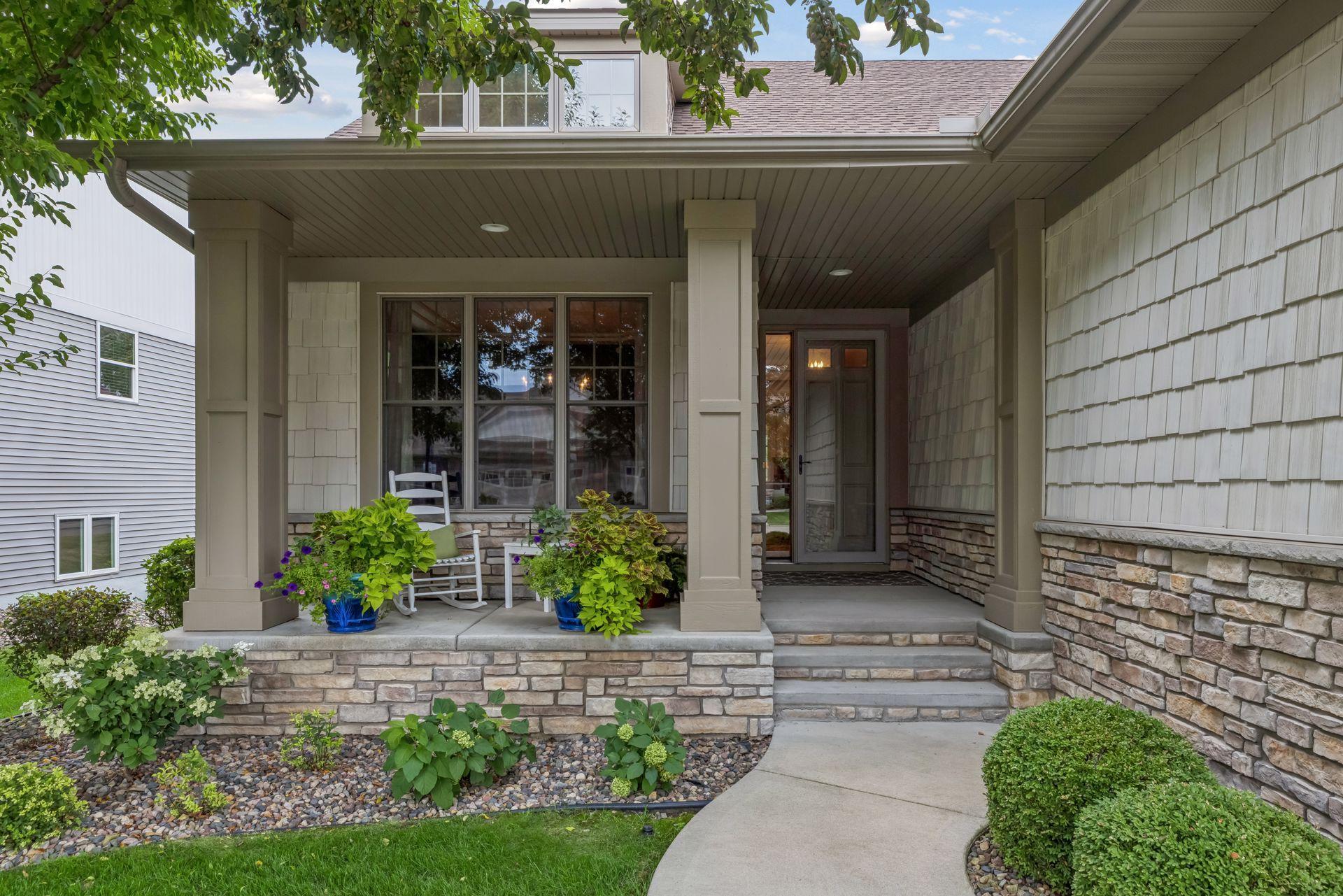 Enjoy coffee on your private front porch!