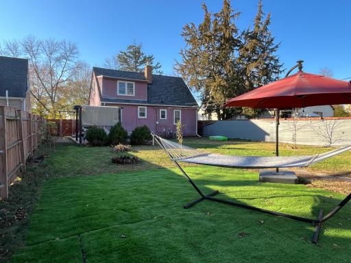 Large fenced in back yard