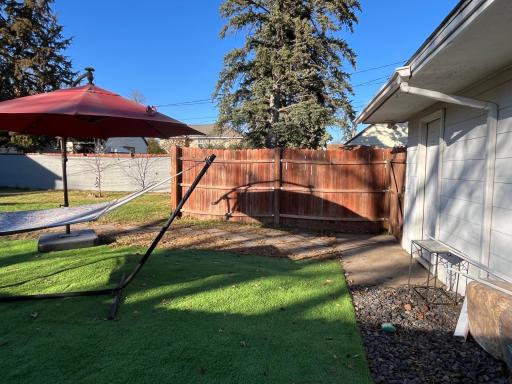 Large fenced in back yard