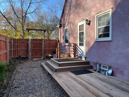 Side door with decking