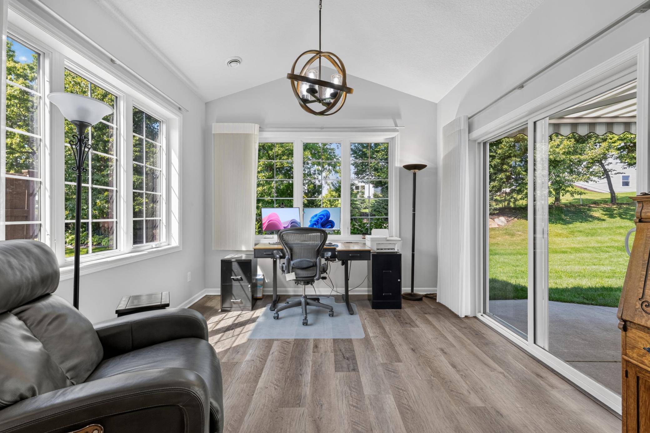 Amazing Sunroom with Backyard View