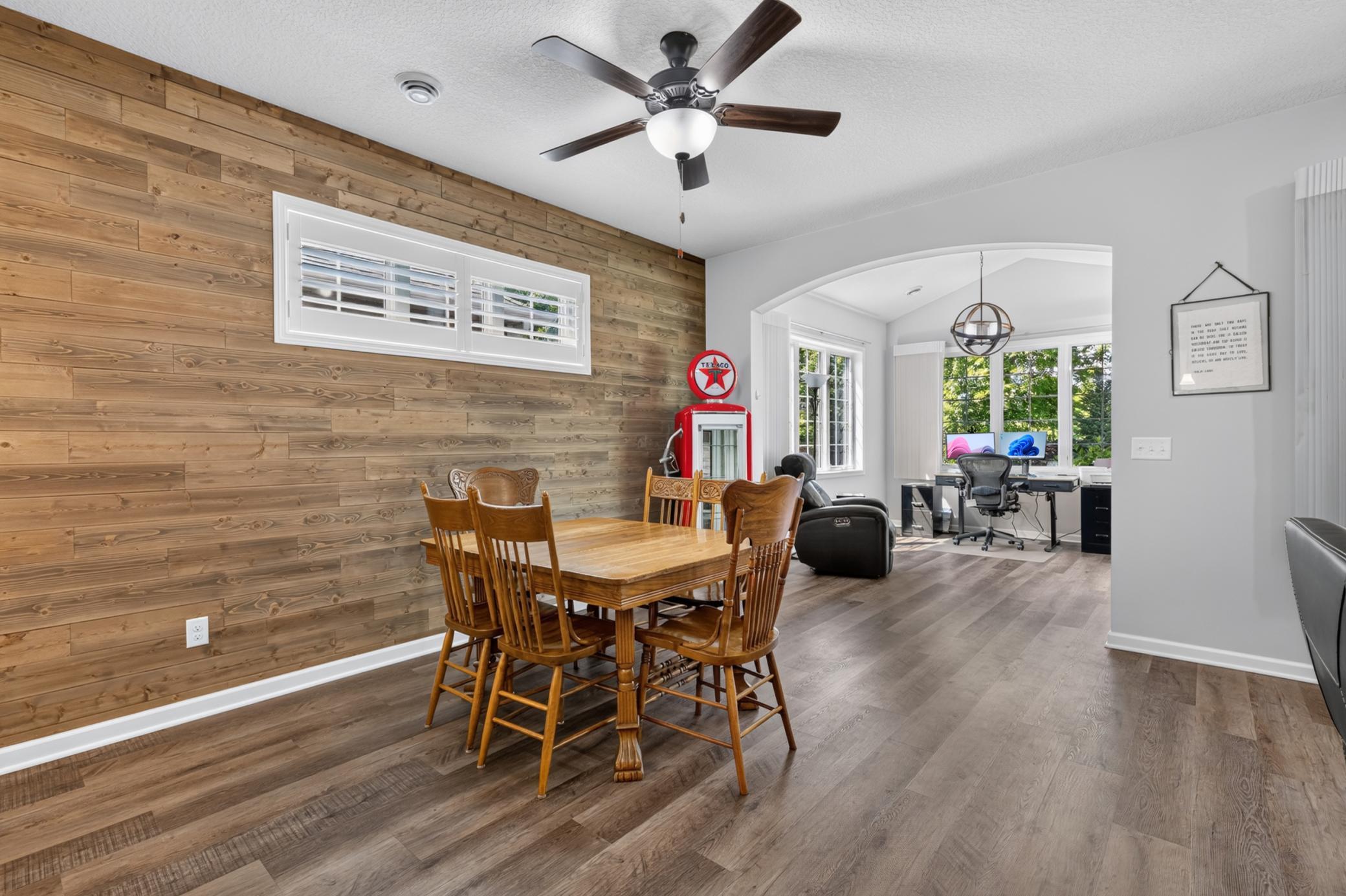 Open Dining Room Custom Plantation Shutters