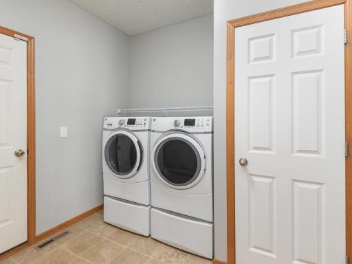 The main level mudroom/laundry room with closet.