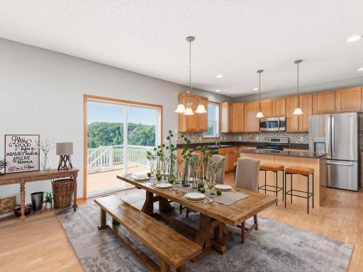 Virtually Staged - Dining, Kitchen - Pembroke Pass, Chanhassen